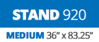 36" x 60" to 83.25"